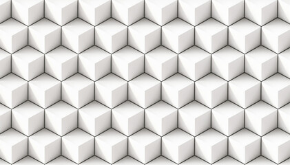 Fototapeta premium White cube pattern with black outlines.