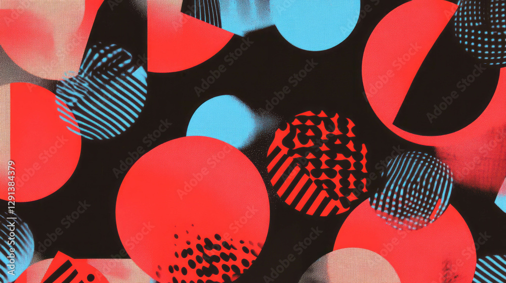 Poster Abstract background with overlapping geometric circles and triangles for modern design