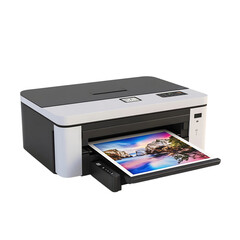 HP DeskJet Printer Isolated on Transparent Background