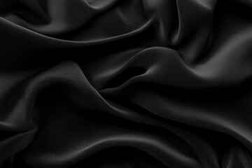 Fototapeta premium Soft, flowing black fabric creates an elegant and luxurious text