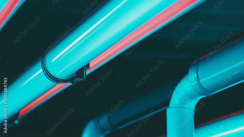 Poster abstract blue pipe background with calm atmosphere for modern design