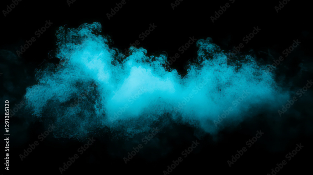 Aufkleber ethereal blue mist creating a soft ambient atmosphere for calming designs