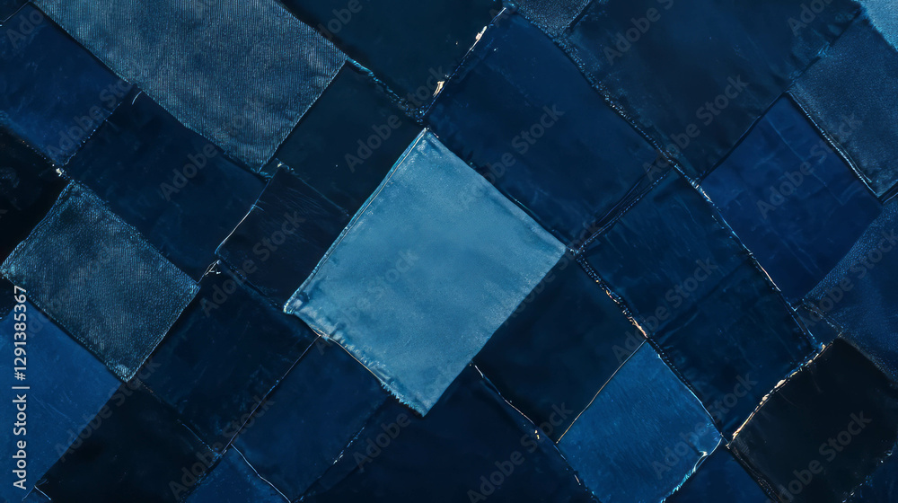 Poster creative patchwork denim texture background for design and decor projects