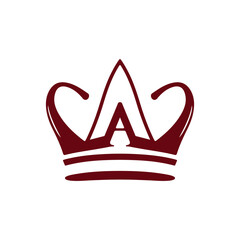 Modern Minimalist Letter A Crown Logo Design
