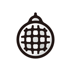Disco ball illustration icon.Simple vector outline, clipart for graphic design.