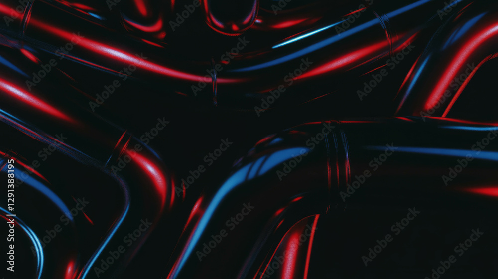 Poster abstract geometric pipe background with futuristic lighting for design projects