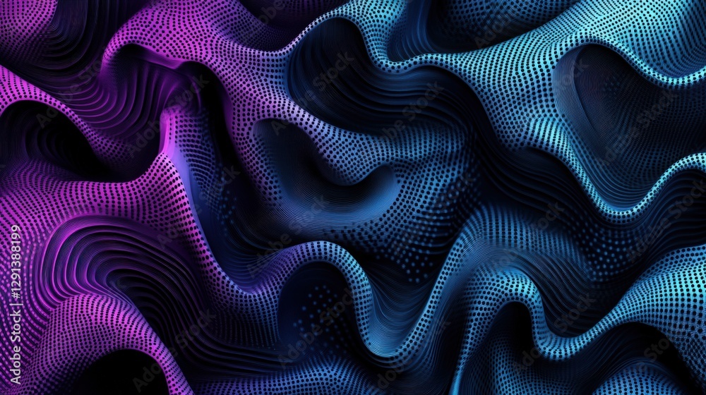 Poster abstract background featuring wavy lines and dots in a colorful design suitable for various creative