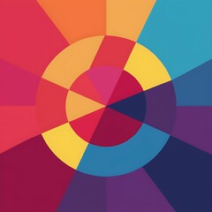 Fototapeta premium Bright color circle and round element minimal geometric abstract background for posters covers banners brochures websites