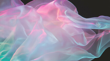 Obraz premium Fluid texture and subtle color gradient in translucent plastic background for design