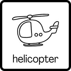 Transportation Coloring Flash Cards