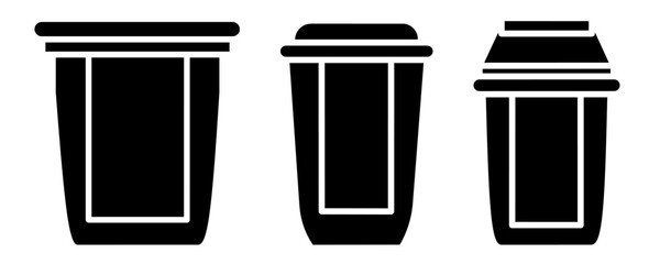 Trash vector icon symbol. Black abstract illustration icon design. Vector illustration.