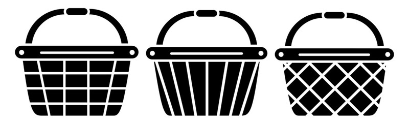 Basket vector icon symbol. Black abstract illustration icon design. Vector illustration.