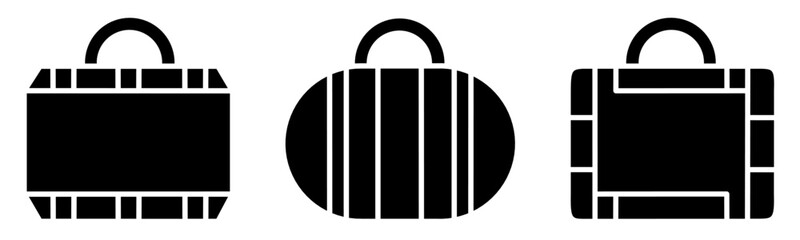 Suitcase vector icon symbol. Black abstract illustration icon design. Vector illustration.