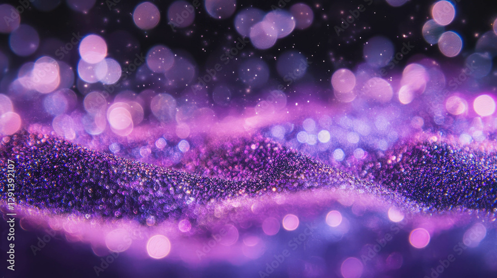 Poster enchanting purple bokeh with dark shades for elegant background design