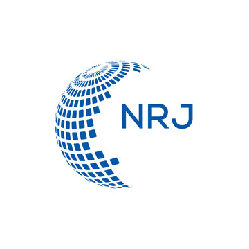 NRJ creative minimalist letter logo.