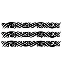Elegant Curved Line Border  Flourish Ornament Pattern