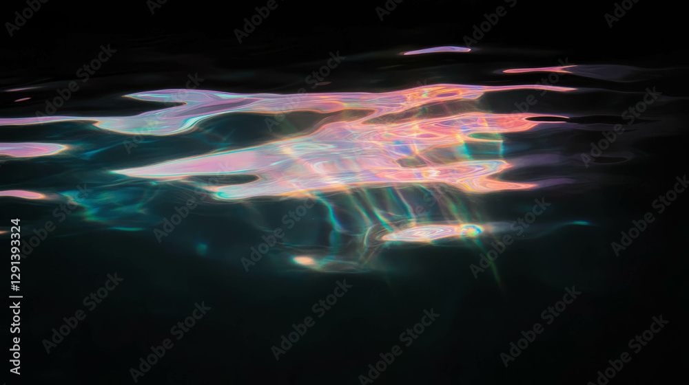 Aufkleber ethereal abstract background with subtle rainbow light effect for design
