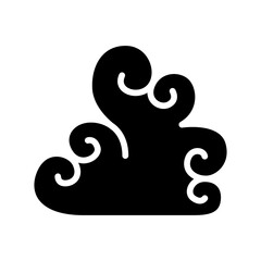 Cloud icon in glyph style
