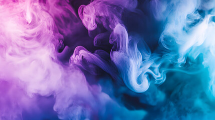 Obraz premium A close-up of purple and teal smoke, dark turquoise and light magenta 