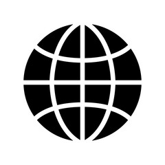 Earth, world icon in glyph style