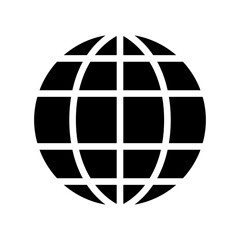 Earth, world icon in glyph style