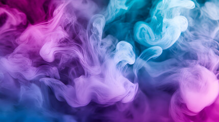 Obraz premium A close-up of purple and teal smoke, dark turquoise and light magenta 