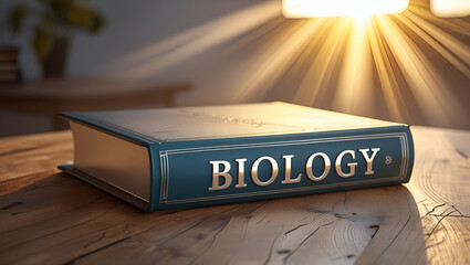 biological books, Biology science learning concept abstract book / Biology book education and learning concept hard cover book 