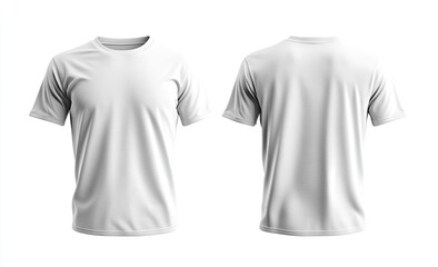Blank White T-Shirt Mockup Front and Back (7)