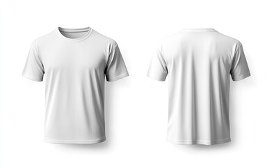 Blank white t-shirt front and back mockup (5)