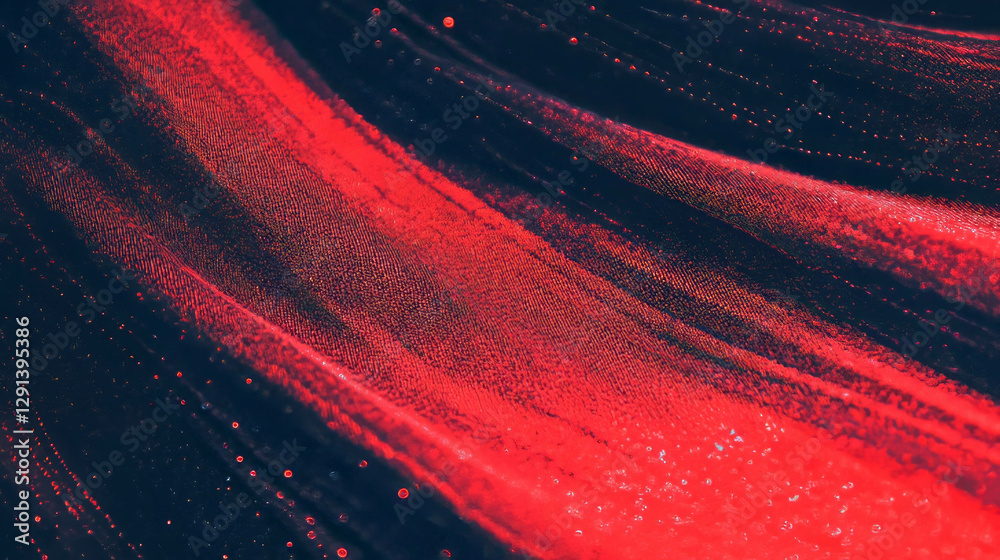 Poster red denim texture with vibrant patterns for creative design projects