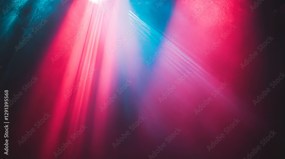 Poster vibrant abstract background with red and blue light beams for creative design use