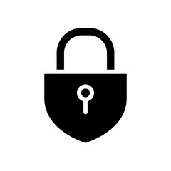 Security icon in glyph style