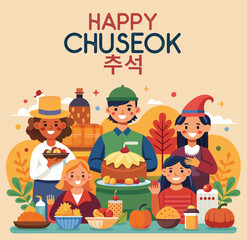 Obraz premium Thanksgiving greeting cards and invitations. Vector illustration. Thanksgiving typography poster. Social Media Post Template Banner Vector illustration.