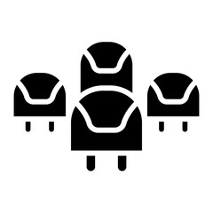 Computer virus icon in glyph style