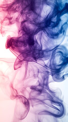 A close-up of purple and teal smoke, dark turquoise and light magenta
