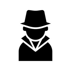 Hacker icon in glyph style