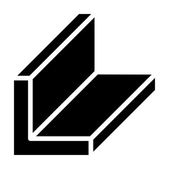 Steel pipe icon in glyph style