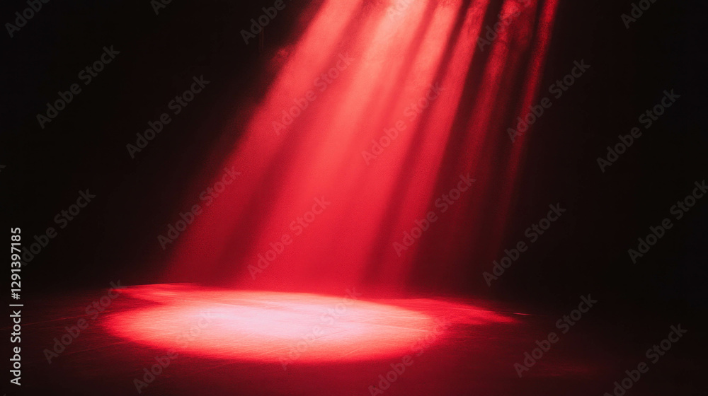 Poster Atmospheric red light rays creating a dramatic scene for event design and background decoration