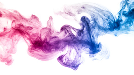 Fototapeta premium A close-up of purple and teal smoke, dark turquoise and light magenta 