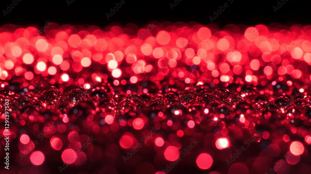 Poster abstract red light reflections on glass surface for background design