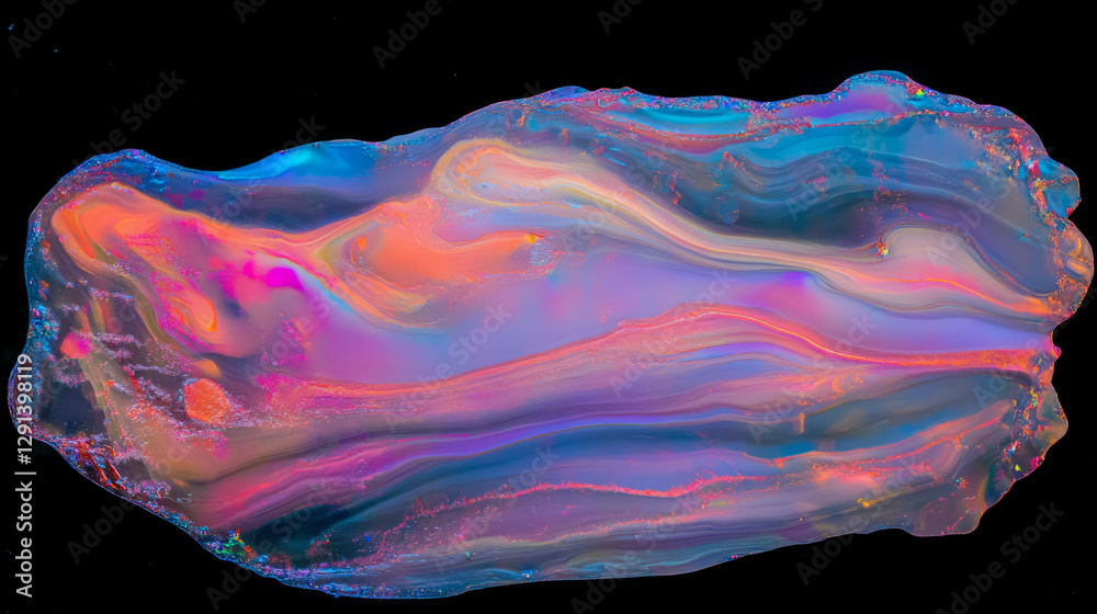 Poster vibrant resin art texture with dynamic swirling colors for creative design projects