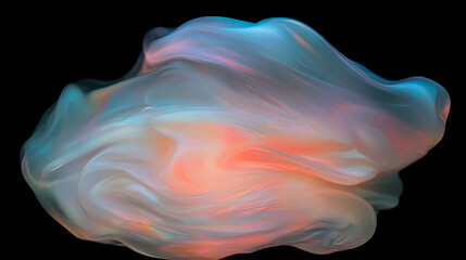 Obraz premium Abstract resin art with swirling colors on black background for creative design