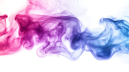Fototapeta premium A close-up of purple and teal smoke, dark turquoise and light magenta 