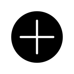 Plus, Positive, Cross, Add icon in glyph style