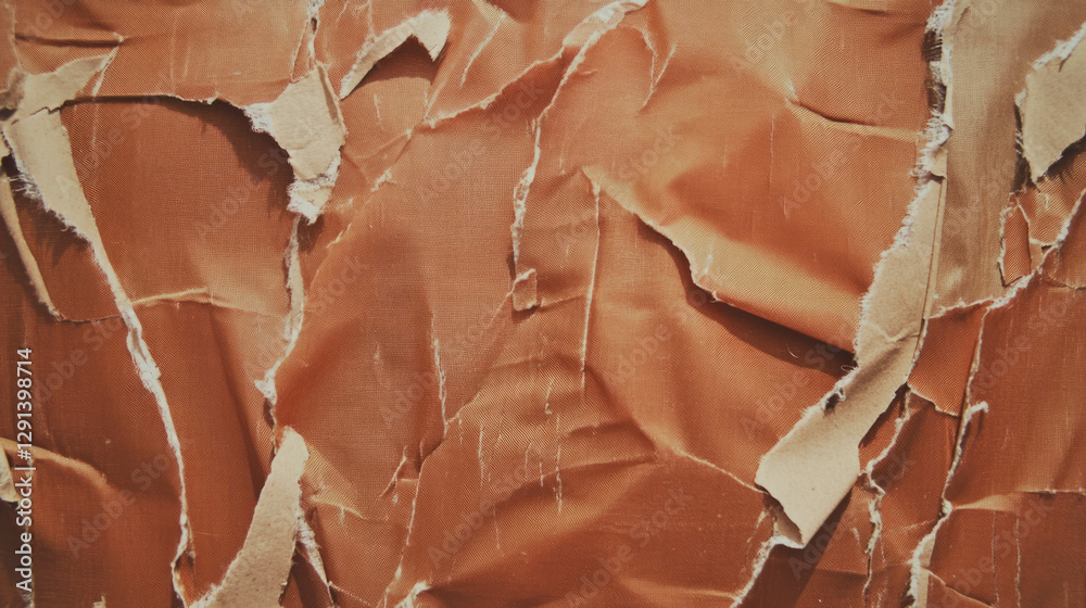 Poster Torn fabric with frayed edges for textured background design