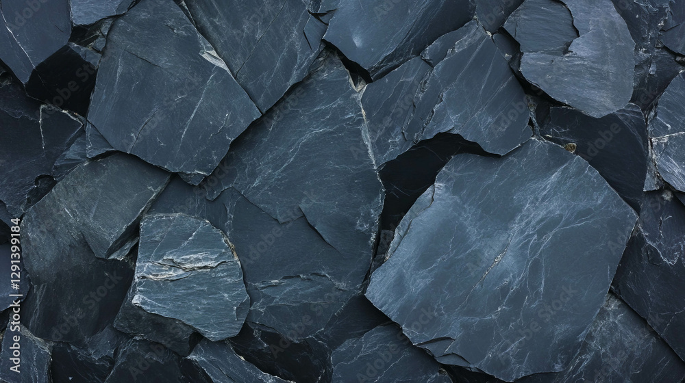 Poster textured grey stone wall with rough slate surface design for architectural background