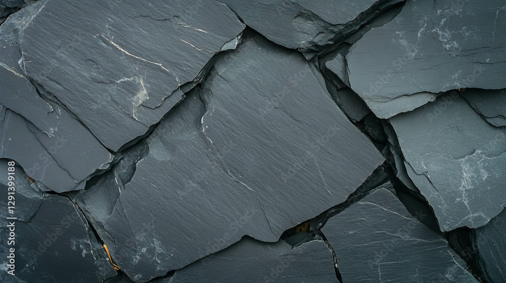 Poster Textured grey stone wall surface for architectural design and background use