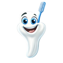 toothpaste cartoon isolated on white background full depth of field 