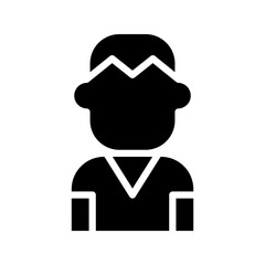 Boy icon in glyph style