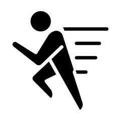 Run fast icon in glyph style